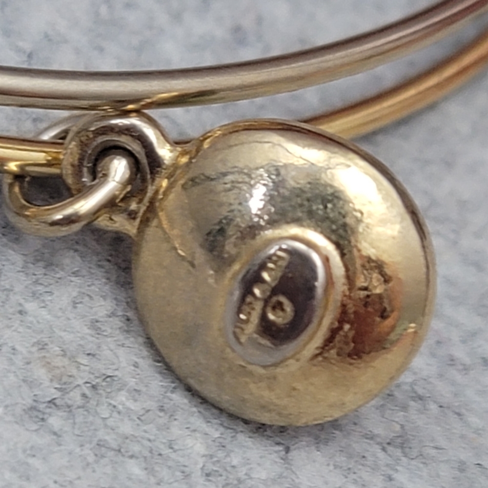 Alex and Ani Peridot August Birthday Stone Gold Bangle Bracelet - Picture 7 of 10